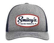 Smiley's Patch Trucker Hat - Grey/Navy