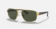 Ray-Ban RB3663, Polished Arista Gold/G-15 Green