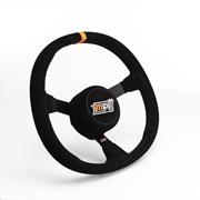 MPI 14" 3-Bolt Suede Grip Steering Wheel, Asphalt Circle Track
