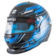Zamp RZ-67D SA2025 Helmet, Flo Blue Carbon Graphic
