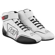 K1 GTX-1 Nomex SFI/FIA Shoes, White/Black - Adult & Youth