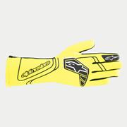 Alpinestars Tech-1 Start V4 Gloves, Yellow Fluo