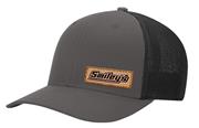 Smiley's Fitted Brown Patch Hat, Charcoal/Black