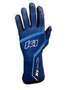 K1 Circuit Adult Karting Gloves, Navy/Light Blue