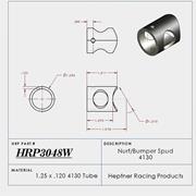 HRP Sprint Nerf/Bumper Spud, 4130 1-3/8" Cope