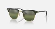Ray-Ban Clubmaster, Green Arista/Silver-Green Chromance Polarized