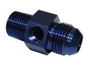 SRP Male AN to Pipe Fuel Pressure Adapters, Blue