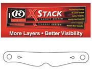 Racing Optics XStack Tearoffs, Clear 11.5"Post Ctr