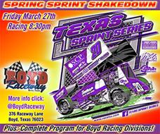 Texas Sprint Series Spring Sprint Shakedown Coming to Boyd Raceway on Friday, March 27th!