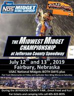 USAC Midgets Return to Jefferson County Speedway for Midwest Midget Championships on July 12-13