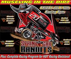 Sprint Car Bandits “Muscling in the Dirt” at Heart O’ Texas Speedway – Friday July 10th!
