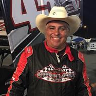 Herrera Dons Cowboy Hat Following ASCS Red River Win at Texas Motor Speedway