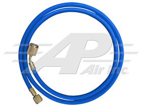 72" Blue R12 Charging Hose, 1/4" x 1/4" with Anti Blow Back
