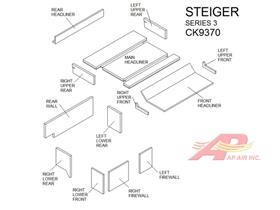 Steiger Series III Lower Cab Kit with Headliner - Black