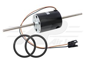 JD Heavy Duty Blower Motor - HD Bearing Style With OE Wire Connector and O-Rings, 12 Volt Single Speed 2 Wire Motor With 3/8" Shafts