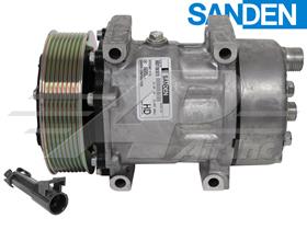 OE Sanden Compressor SD7H15HD - 130mm, 8 Groove Clutch, 12V