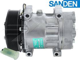 OE Sanden Compressor SD7H15 - 132mm, 8 Groove HD Clutch, 24V