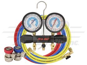 R134a CPS Deluxe ProSet Aluminum Manifold Gauge Set With 72" Hoses