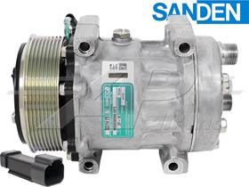OE Sanden Compressor SD7H15 - 123mm, 8 Groove Clutch 24V