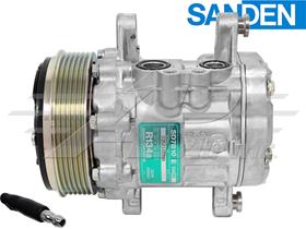 OE Sanden Compressor SD7B10 - 112mm, 6 Groove Clutch 12V
