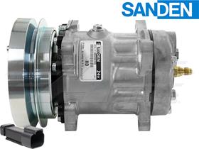 OE Sanden Compressor SD7H15 - 152mm, 1 Groove Clutch 24V
