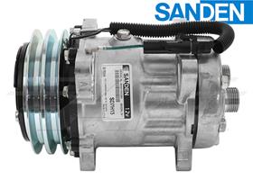 OE Sanden Compressor SD7H15HD - 132mm, 2 Groove Clutch - 12V