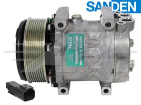 OE Sanden Compressor SD7H13 - 119mm, 8 Groove Clutch 24V