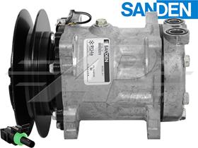 OE Sanden Compressor SD7H15 - 158mm, 1 Groove Clutch 12V