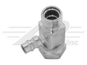 R134 Low Side Inline Charge Port, Tube O-Ring, # 10 Male Insert O-Ring Thread