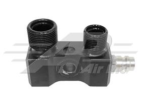 Vertical 10 & 12 O-Ring Bolt On Manifold with High Side R134a Port