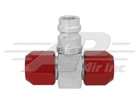 Inline 5/16" OD Compression Line Repair Kit with R134a High Side Service Port - Aluminum