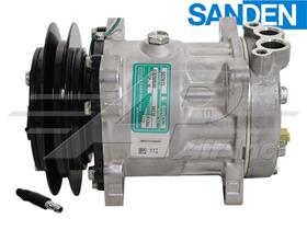 OE Sanden Compressor SD7H15 - 146mm, 1 Groove Clutch 24V