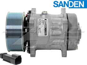 OE Sanden Compressor SD7H15 - 130mm, 12 Groove Clutch, 12V