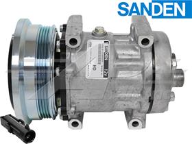 OE Sanden Compressor SD7H15 - 128mm, 4 Groove Clutch 12V