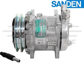 OE Sanden Compressor SD5H09 - 125mm, 2 Groove Clutch 24V