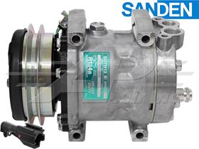OE Sanden Compressor SD7H13 - 125mm, 1 Groove Clutch 24V