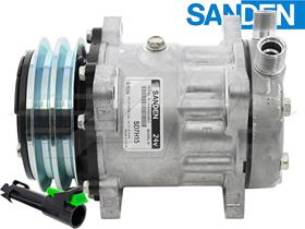 OE Sanden Compressor SD7H15 - 125mm, 2 Groove Clutch 24V