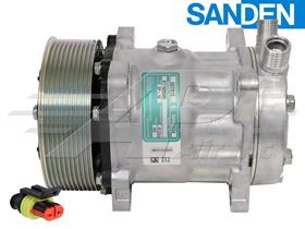 OE Sanden Compressor SD7H15 - 130mm, 10 Groove Clutch 24V