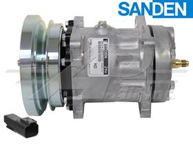 OE Sanden Compressor SD7H15 - 138mm, 1 Groove Clutch 24V