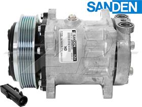 OE Sanden Compressor SD7H15 - 132mm, 6 Groove Clutch 12V