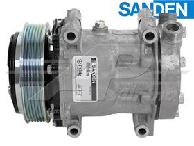 OE Sanden Compressor SD7H15 - 125mm, 6 Groove Clutch 24V