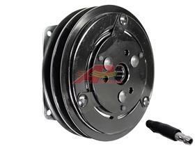 York 2 Groove, 6" Heavy Duty Clutch, 1 Wire Male Bullet Coil 24V, 1/2" Belt, GL 1.66C, 2.28F