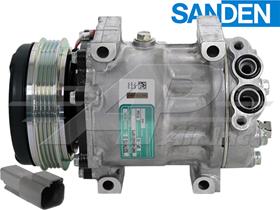 OE Sanden Compressor SD7H15 - 119mm, 4 Groove Clutch 12V