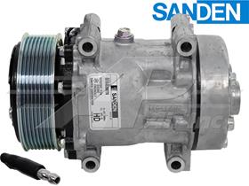 OE Sanden Compressor SD7H15, FLX7 - 119mm, 8 Groove Clutch 24V