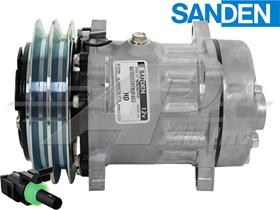 OE Sanden Compressor SD7H15 - 152mm, 2 Groove Clutch 12V