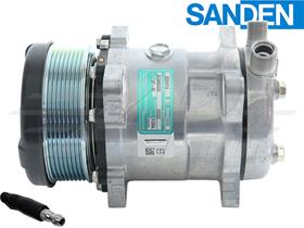 OE Sanden Compressor SD5H14 - 119mm, 8 Groove Clutch, 24V