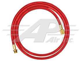 36" Red R134a Charging Hose, 14mm Male X 1/2" ACME Female
