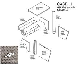 Case/IH Lower Cab Kit with Headliner - Berkshire Gray