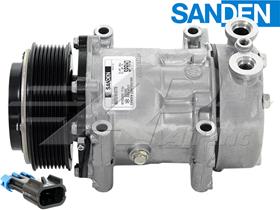 OE Sanden Compressor SD7H15SPRHD - 119mm, 8 Groove SHD Clutch, 12V