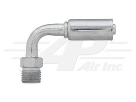 90° #6 Male Insert O-Ring for #6 Reduced Diameter Hose